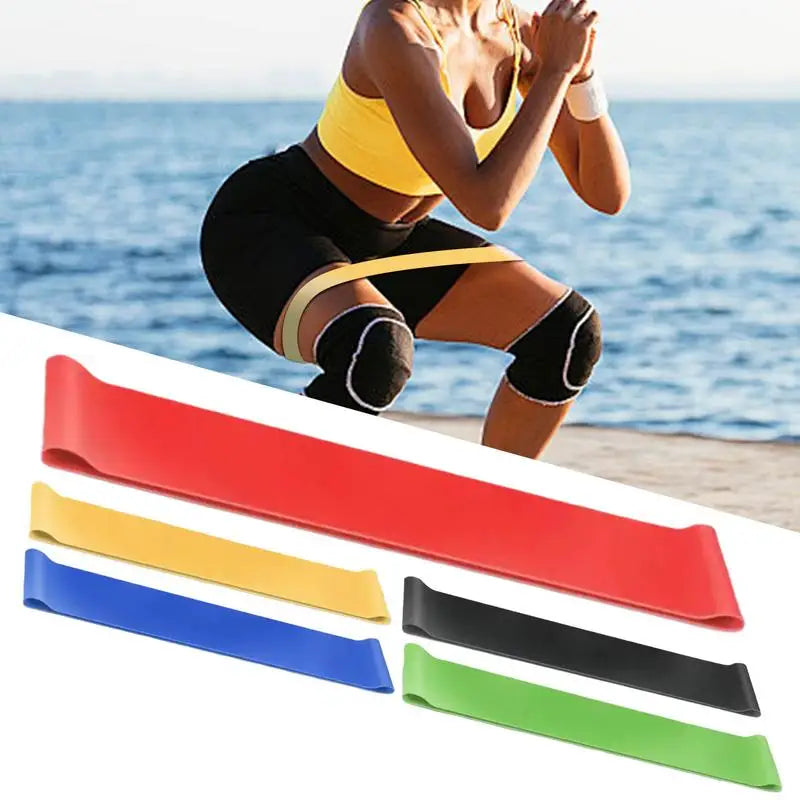 Resistance Bands 5X Stretching Bands For Workout Professional Indoor Fitness Pilates Accessory For Leg Thigh Buttocks Arm Women