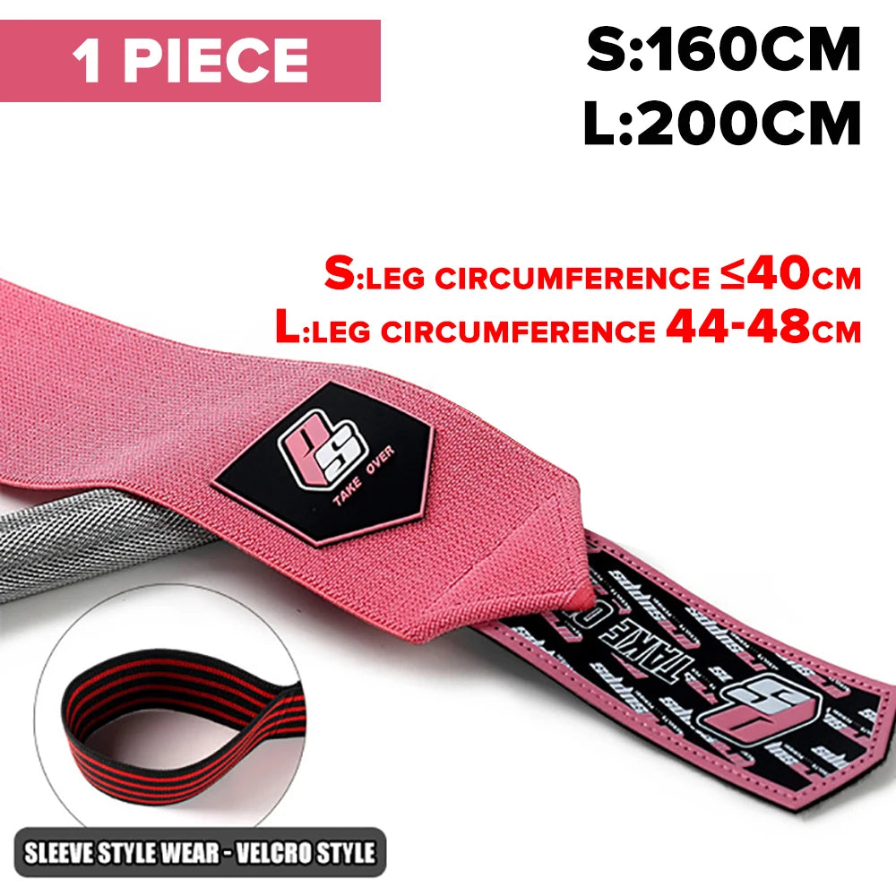 1PC 160-200cm Gym Fitness Knee Bandage Compression Support Braces Pads Kneepad for Leg Exercises Basketball Sport Protect Knees