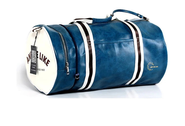 Gym Bag Men And Women Shoulder Bag Messenger Portable Training Basketball Bag Cylinder Travel Bag Sports Leather Handbag Tennis