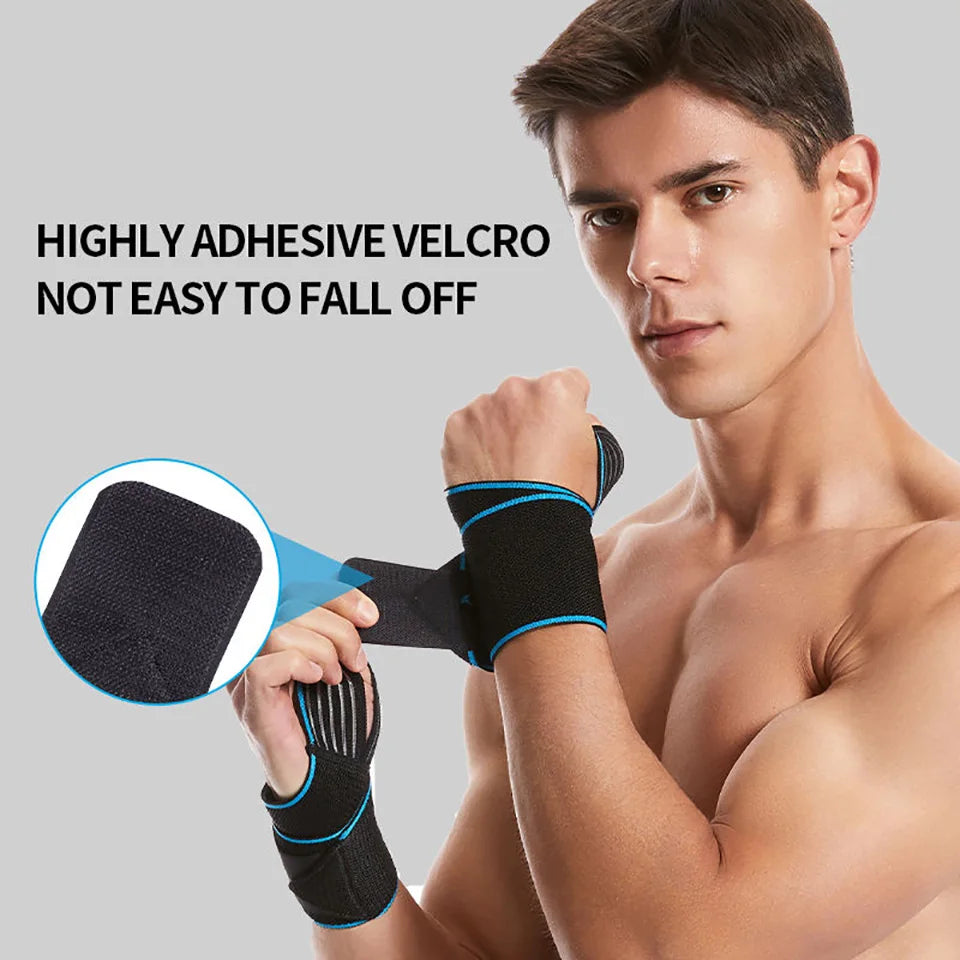1Pcs Wristband Wrist Support Weight Lifting Gym Training Wrist Support Brace Strap Wrap Crossfit Powerlifting Wrist Brace Strap