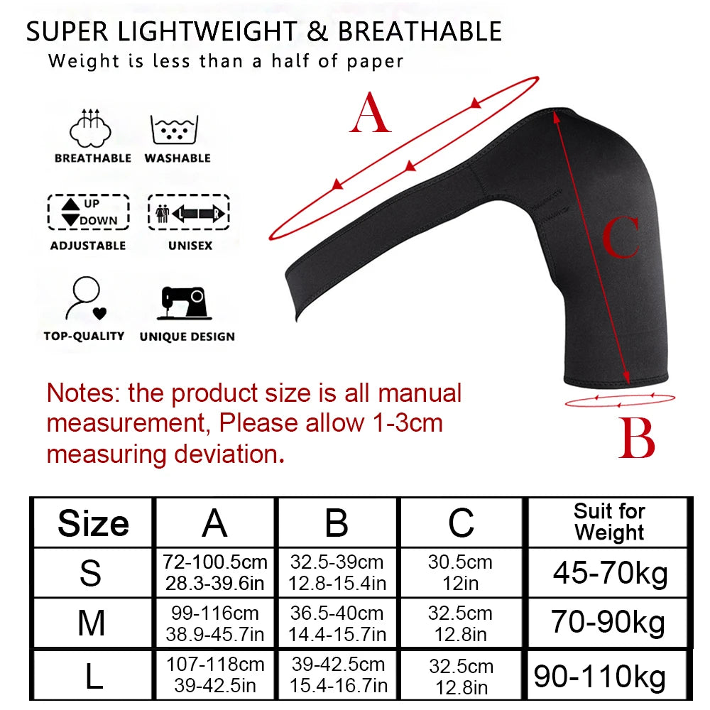 Shoulder Support Strap Gym Sports Care Single Shoulder Support Back Brace Elastic Compression Wrap Strap for Musle Sprains