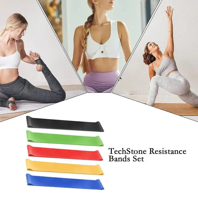 Resistance Bands 5X Stretching Bands For Workout Professional Indoor Fitness Pilates Accessory For Leg Thigh Buttocks Arm Women
