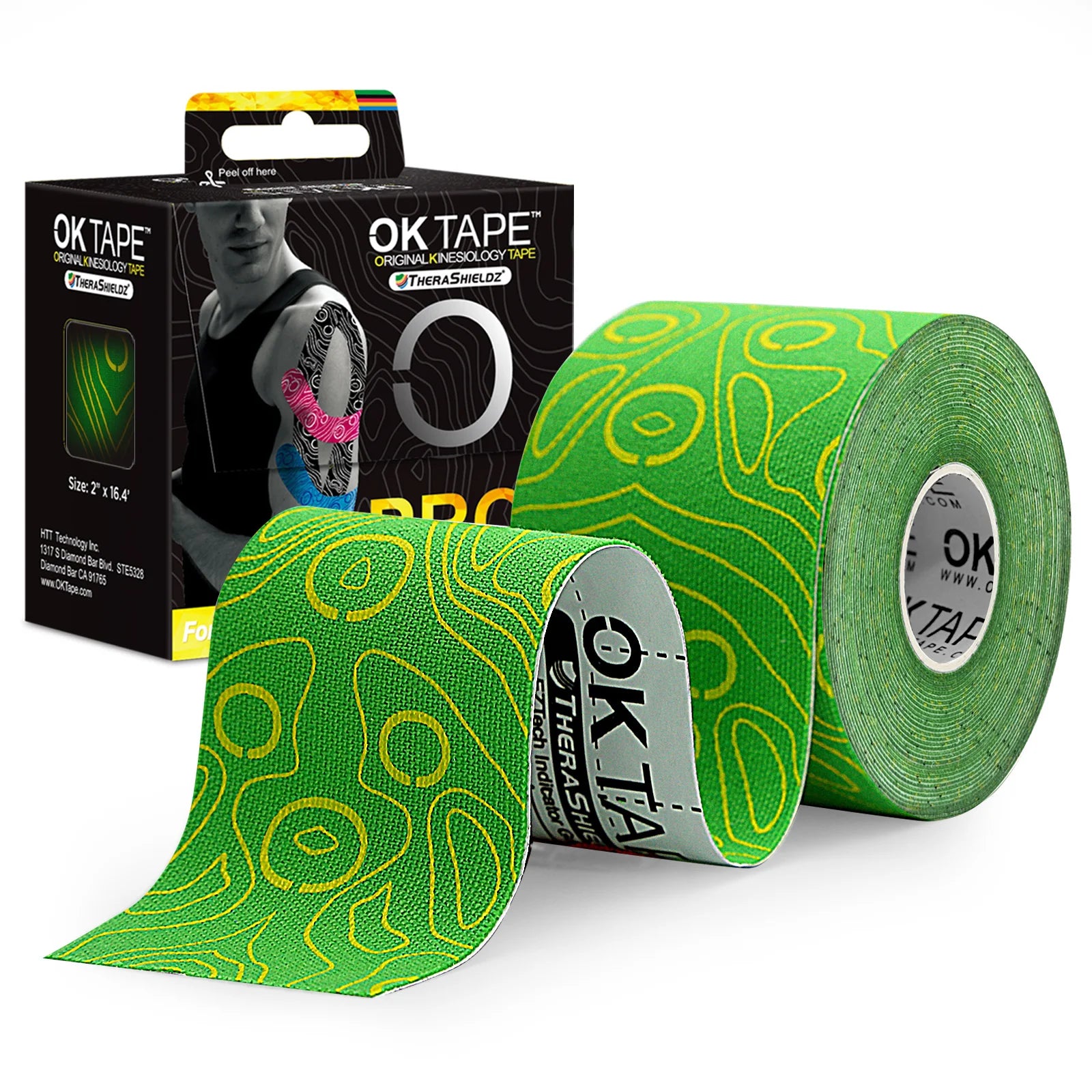 OK TAPE PRO Kinesiology Tape, Free Cut Breathable Waterproof Elastic Athletic Bandage Latex Free Fitness Gym Pain Relief 5CMx5M