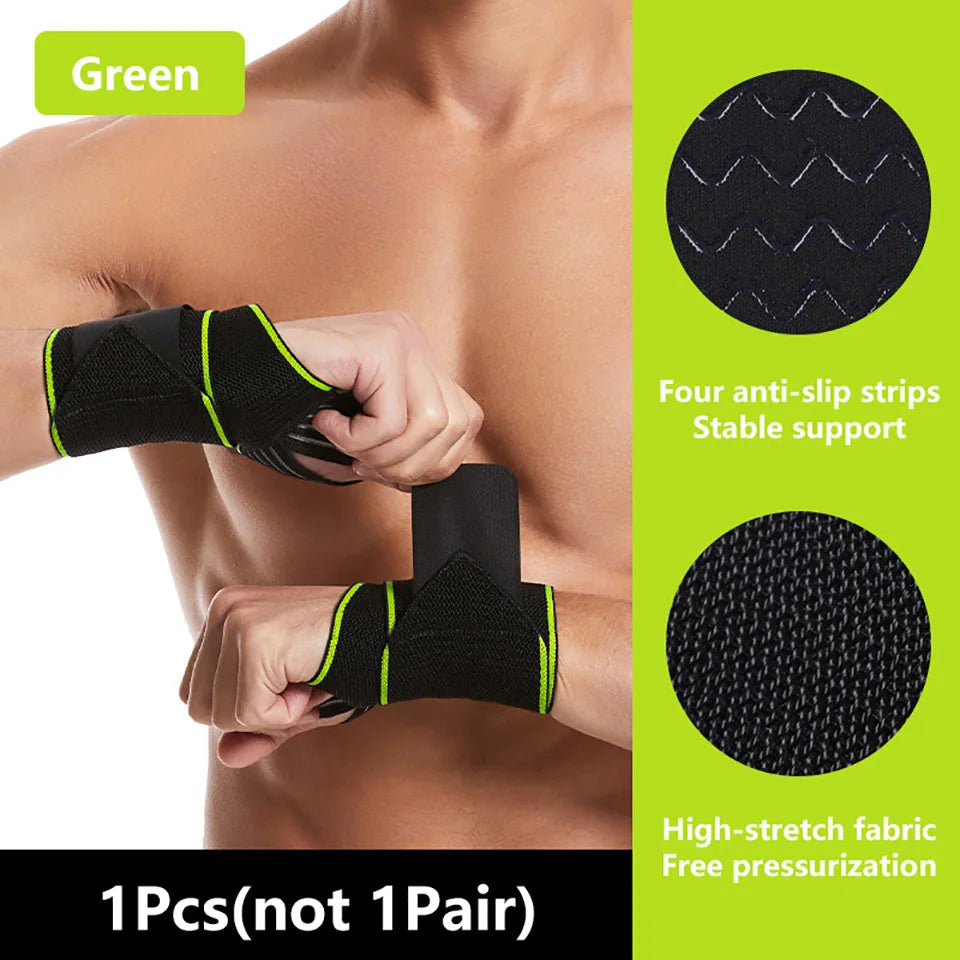 1Pcs Wristband Wrist Support Weight Lifting Gym Training Wrist Support Brace Strap Wrap Crossfit Powerlifting Wrist Brace Strap