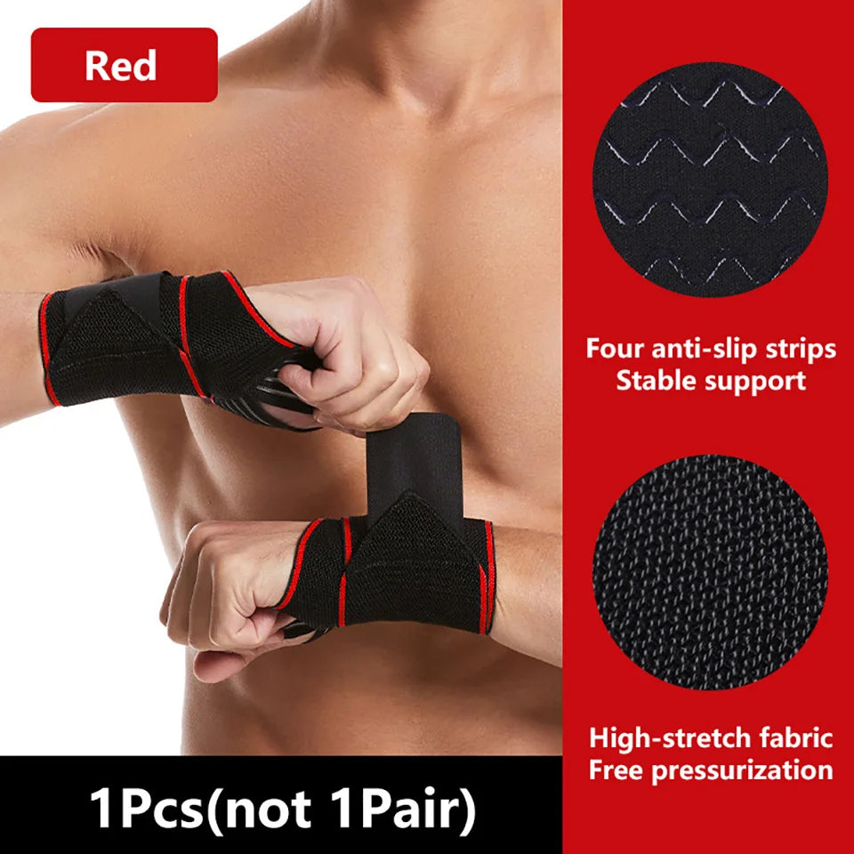 1Pcs Wristband Wrist Support Weight Lifting Gym Training Wrist Support Brace Strap Wrap Crossfit Powerlifting Wrist Brace Strap