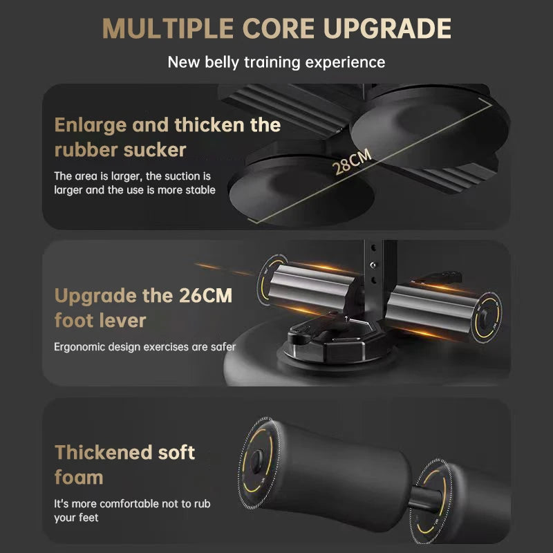 Sit-Ups for Floor Exercise Equipment with Suction Cup Finess Exercising Abdominal Muscles Lazy Sucker Abdominal Roll Sit-Up Aids
