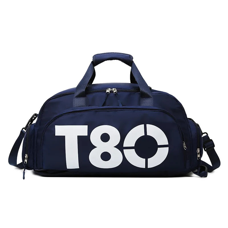 T80 Gym Sports Backpack for Women Man Hand Bag Fitness Travel Outdoor Yoga Shoe Shoulder Duffle Crossbody Portable Training Bag