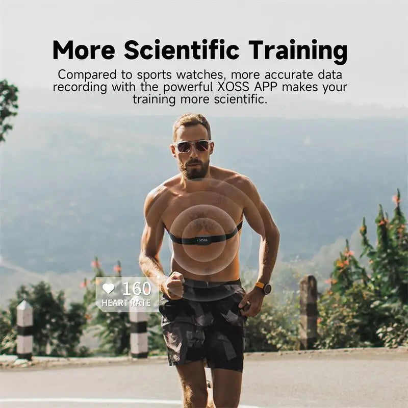 XOSS X2 Chest Strap Heart Sensor HRM Monitor Bluetooth ANT+ Wireless Smart Bicycle Sensor Health Fitness for  Cycling, Running