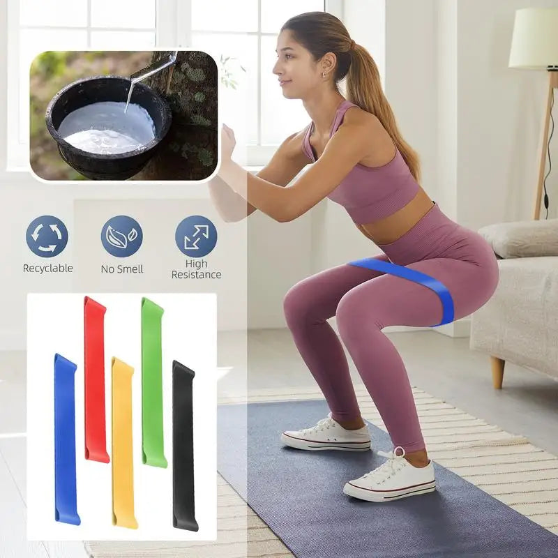 Resistance Bands 5X Stretching Bands For Workout Professional Indoor Fitness Pilates Accessory For Leg Thigh Buttocks Arm Women