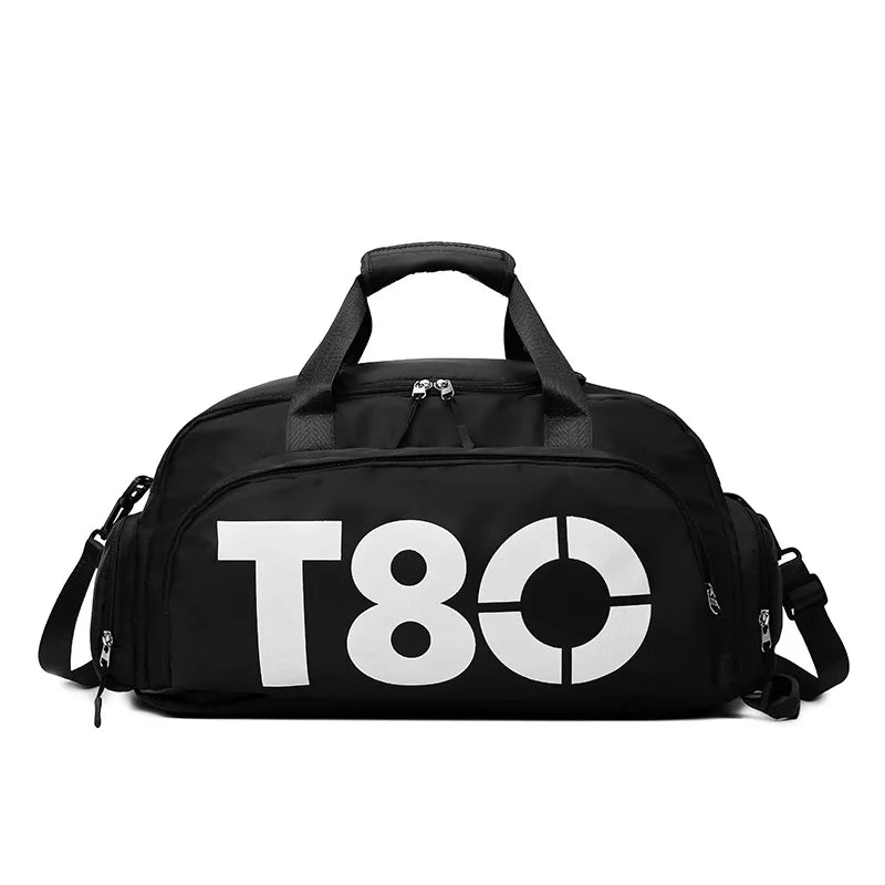 T80 Gym Sports Backpack for Women Man Hand Bag Fitness Travel Outdoor Yoga Shoe Shoulder Duffle Crossbody Portable Training Bag