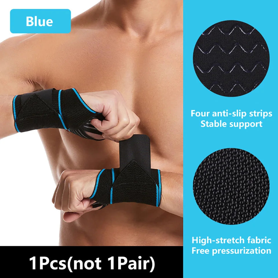1Pcs Wristband Wrist Support Weight Lifting Gym Training Wrist Support Brace Strap Wrap Crossfit Powerlifting Wrist Brace Strap