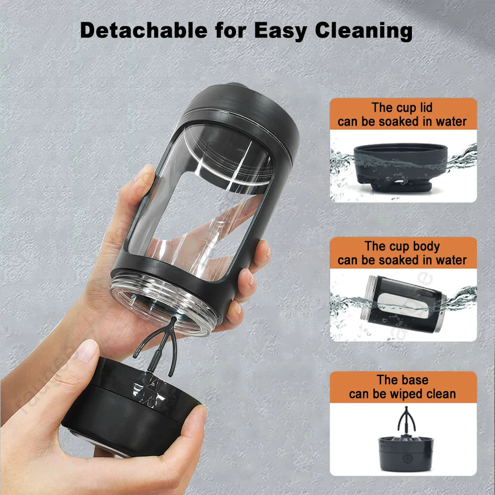 Electric Blenders Cup Protein Portable Powder Blender Mixing Cup Automatic Shaker Bottle Mixer For Home Office Kitchen Gym