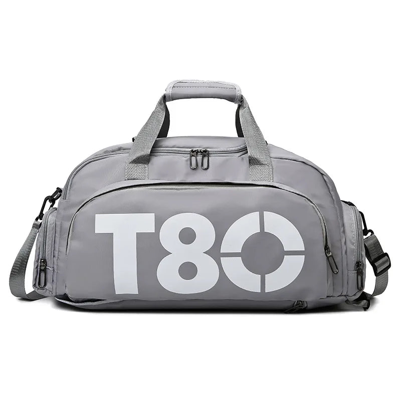 T80 Gym Sports Backpack for Women Man Hand Bag Fitness Travel Outdoor Yoga Shoe Shoulder Duffle Crossbody Portable Training Bag
