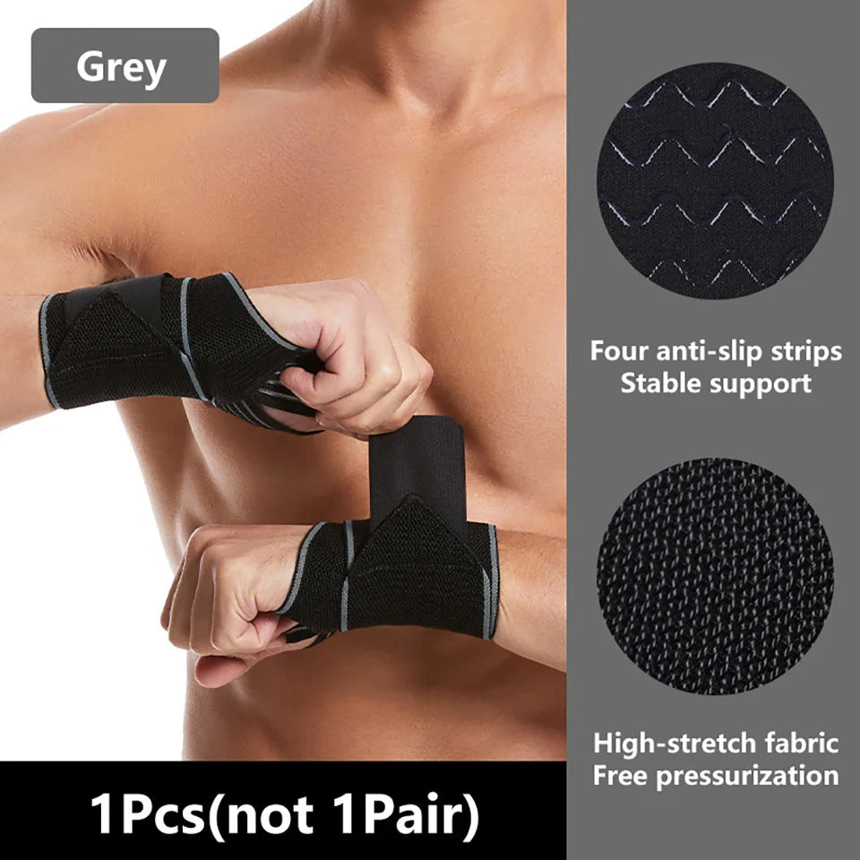 1Pcs Wristband Wrist Support Weight Lifting Gym Training Wrist Support Brace Strap Wrap Crossfit Powerlifting Wrist Brace Strap