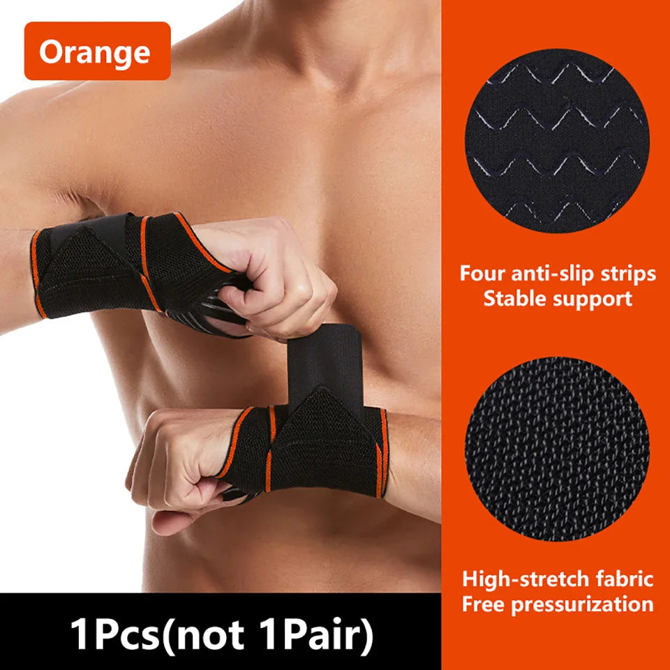 1Pcs Wristband Wrist Support Weight Lifting Gym Training Wrist Support Brace Strap Wrap Crossfit Powerlifting Wrist Brace Strap