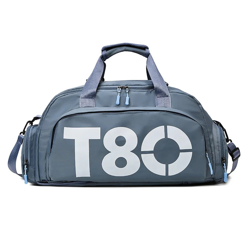 T80 Gym Sports Backpack for Women Man Hand Bag Fitness Travel Outdoor Yoga Shoe Shoulder Duffle Crossbody Portable Training Bag